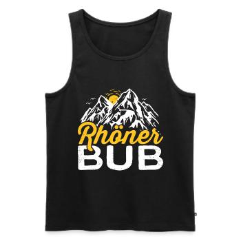 Rhöner Bub - Region Rhön Gebirge - Männer Premium Bio Tank Top - Schwarz - Vorne - AI Model Male 178 light (178cm)