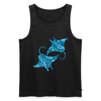 Mignon Manta Ray Manta Ray Lover - Débardeur bio Premium Homme - noir - Devant - Michal (187cm)