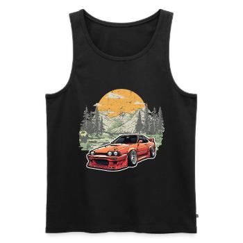 Jdm / Tuning / Turbocompresseur / Jantes / Chiptuning - Débardeur bio Premium Homme - noir - Devant - AI Model Male 178 light (178cm)