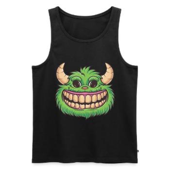Streetstyle Monster Graffiti Kunst Streetart - Männer Premium Bio Tank Top - Schwarz - Vorne - AI Model Male 178 light (178cm)