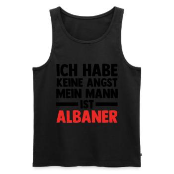Albaner Albanisch Albanien - Männer Premium Bio Tank Top - Schwarz - Vorne - AI Model Male 178 light (178cm)