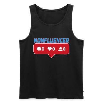Nonfluencer Couleurs changeantes - Débardeur bio Premium Homme - noir - Devant - AI Model Male 178 light (178cm)