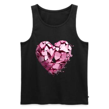 Valentinstag Herz Liebe Liebesbeweis Gefühle - Männer Premium Bio Tank Top - Schwarz - Vorne - Michal (187cm)