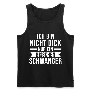 Mutter Schwangerschaft Schwanger Werdende Mama - Männer Premium Bio Tank Top - Schwarz - Vorne - Michal (187cm)