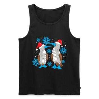 Blue-footed Christmas - Men's Premium Organic Tank Top - black - Front - Michal (187cm)