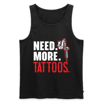 Need More Tattoos Tattoo Tattoo T - Men's Premium Organic Tank Top - black - Front - Michal (187cm)