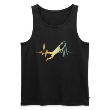 Heartbeat Gardien de but Gardien ECG Pulse - Débardeur bio Premium Homme - noir - Devant - Michal (187cm)