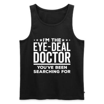 Ophthalmologist Eye-deal Doctor Optician Ophthalmology - Men's Premium Organic Tank Top - black - Front - AI Model Male 178 light (178cm)