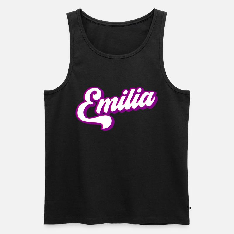 Emilia | Farben änderbar - Männer Premium Bio Tank Top - Schwarz