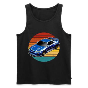 Jdm / Tuning / Turbocharger / Rims / Chiptuning - Men's Premium Organic Tank Top - black - Front - AI Model Male 178 light (178cm)