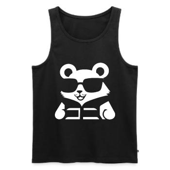 Funny Hamster with Sunglasses Hamsters - Men's Premium Organic Tank Top - black - Front - AI Model Male 178 light (178cm)