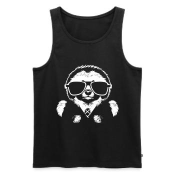 Sloths Anime Sloth Manga Sloth Sunglasses - Men's Premium Organic Tank Top - black - Front - AI Model Male 178 light (178cm)