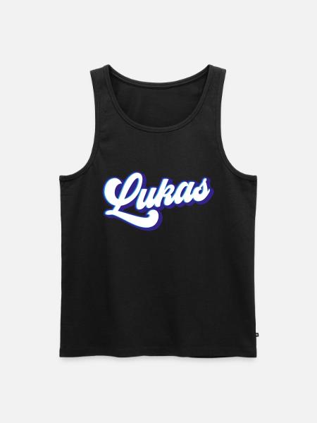 Luke | Farger utskiftbare - Premium økologisk Tanktop for menn - svart