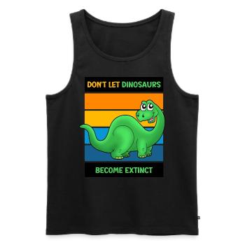 Don't Let The Dinosaurs Become Extinct - Men's Premium Organic Tank Top - black - Front - Michal (187cm)