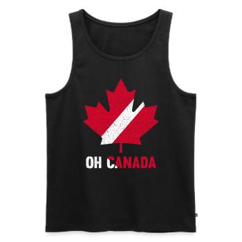 Oh Canada - Débardeur bio Premium Homme - noir - Devant - Michal (187cm)