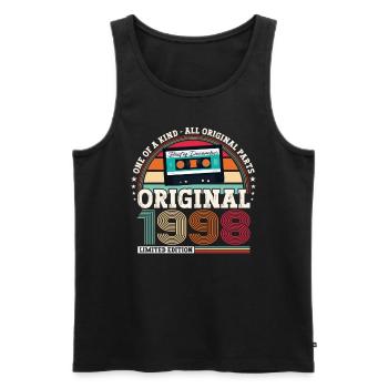 December Born 1998 24th birthday gift - Men's Premium Organic Tank Top - black - Front - Michal (187cm)