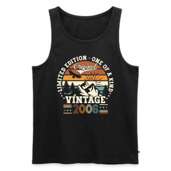 Vintage Vintage 2006 16th Birthday Gift Man - Men's Premium Organic Tank Top - black - Front - Michal (187cm)