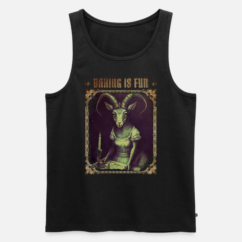 Baking is Fun Goth - Männer Premium Bio Tank Top - Schwarz