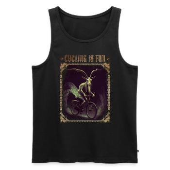 Cycling is Fun Goth - Men's Premium Organic Tank Top - black - Front - Michal (187cm)