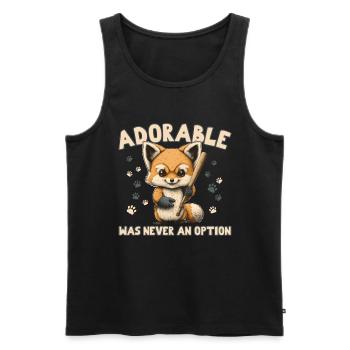 Adorable Was Never an Option Fox - Männer Premium Bio Tank Top - Schwarz - Vorne - Michal (187cm)