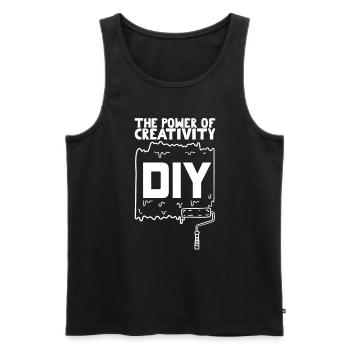 DIY The Power of Creativity - Männer Premium Bio Tank Top - Schwarz - Vorne - Michal (187cm)