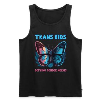 Trans Kids Defying Gender Norms - Men's Premium Organic Tank Top - black - Front - AI Model Male 178 light (178cm)