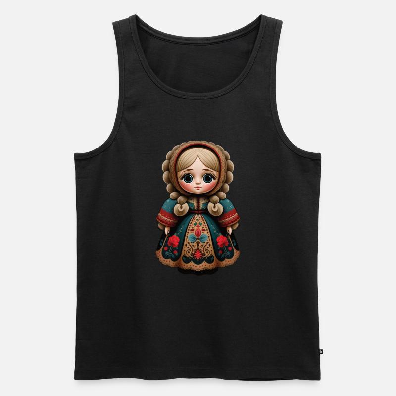 Matroschka - Männer Premium Bio Tank Top - Schwarz