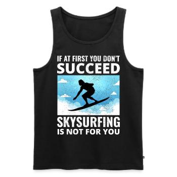 Skysurf Parachutisme Extreme Sport Skydiver Drôle - Débardeur bio Premium Homme - noir - Devant - Michal (187cm)