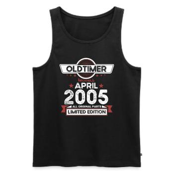 18th birthday man Oldtimer April vintage 2005 - Men's Premium Organic Tank Top - black - Front - Michal (187cm)