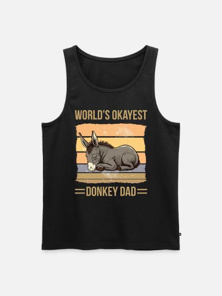 World Okayest Donkey Dad - Men's Premium Organic Tank Top - black
