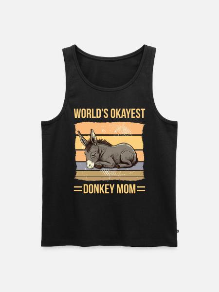 World Okayest Donkey Mom - Men's Premium Organic Tank Top - black
