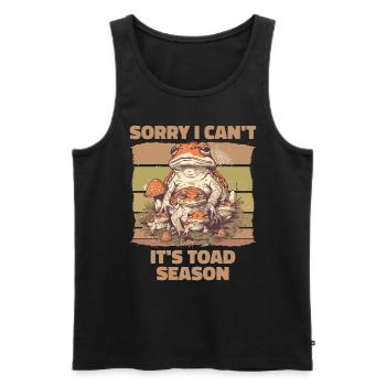 Sorry I Can't It's Toad Season - Men's Premium Organic Tank Top - black - Front - AI Model Male 178 light (178cm)