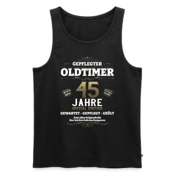 45. Geburtstag Mann Oldtimer Jahrgang 1978 - Männer Premium Bio Tank Top - Schwarz - Vorne - Michal (187cm)