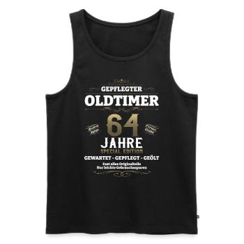 64. Geburtstag Mann Oldtimer Jahrgang 1959 - Männer Premium Bio Tank Top - Schwarz - Vorne - Michal (187cm)
