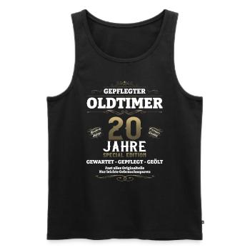 20. Geburtstag Mann Oldtimer Jahrgang 2003 - Männer Premium Bio Tank Top - Schwarz - Vorne - Michal (187cm)