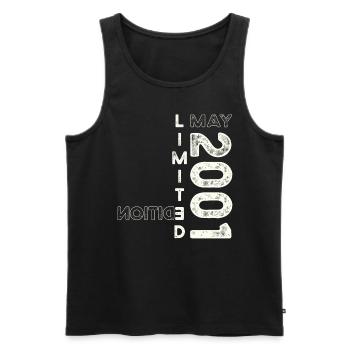 22nd Birthday Man Legendary May Vintage 2001 - Men's Premium Organic Tank Top - black - Front - Michal (187cm)