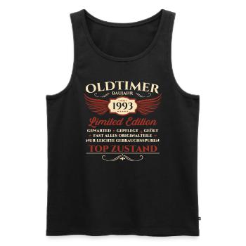 Oldtimer 30. Geburtstag Mann Mai Jahrgang 1993 - Männer Premium Bio Tank Top - Schwarz - Vorne - Michal (187cm)