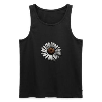 Daisy Sillouetthe - Men's Premium Organic Tank Top - black - Front - AI Model Male 178 light (178cm)