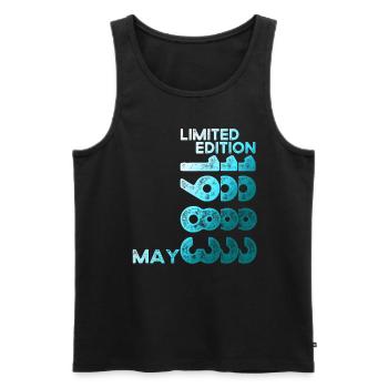 40th Birthday Man Woman Original Vintage 1983 - Men's Premium Organic Tank Top - black - Front - Michal (187cm)