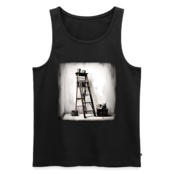 Painter's Passion - Kunst- Und - Männer Premium Bio Tank Top - Schwarz - Vorne - AI Model Male 178 light (178cm)