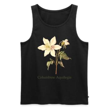 Columbine Aquilegia – Design floral pour - Débardeur bio Premium Homme - noir - Devant - Michal (187cm)