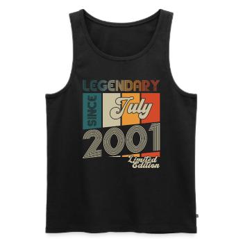 22nd Birthday Man Born In July Vintage 2001 - Men's Premium Organic Tank Top - black - Front - Michal (187cm)