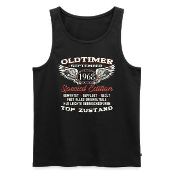 55th birthday classic car September vintage 1968 - Men's Premium Organic Tank Top - black - Front - Michal (187cm)