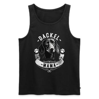Dackel Mama - Männer Premium Bio Tank Top - Schwarz - Vorne - Michal (187cm)