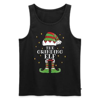 The Grinding Elf Video Gaming - Männer Premium Bio Tank Top - Schwarz - Vorne - Michal (187cm)