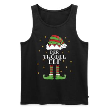 Der Trödel Elf - Familien Weihnachtsoutfit - Männer Premium Bio Tank Top - Schwarz - Vorne - Michal (187cm)