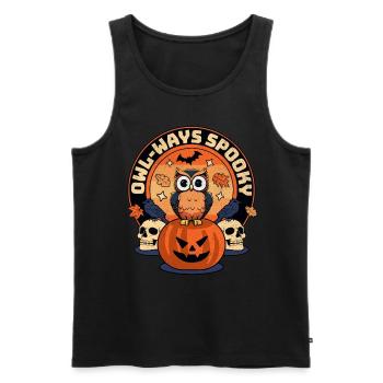 Owl-ways Spooky - Fans De Nocturne - Débardeur bio Premium Homme - noir - Devant - Michal (187cm)