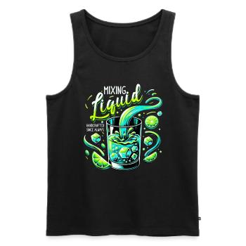 Handcrafted Mixology Enthusiast - Timeless - Männer Premium Bio Tank Top - Schwarz - Vorne - AI Model Male 178 light (178cm)