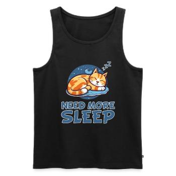 Schlafende Katze Nachtwäsche - Entspannendes - Männer Premium Bio Tank Top - Schwarz - Vorne - AI Model Male 178 light (178cm)