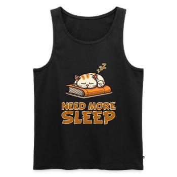Pyjama pour chat livresque - Besoin de plus - Débardeur bio Premium Homme - noir - Devant - Michal (187cm)
